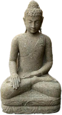 Sitzender Buddha in der Erdmeditation