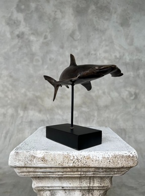 Hammerhai aus schwerer Bronze